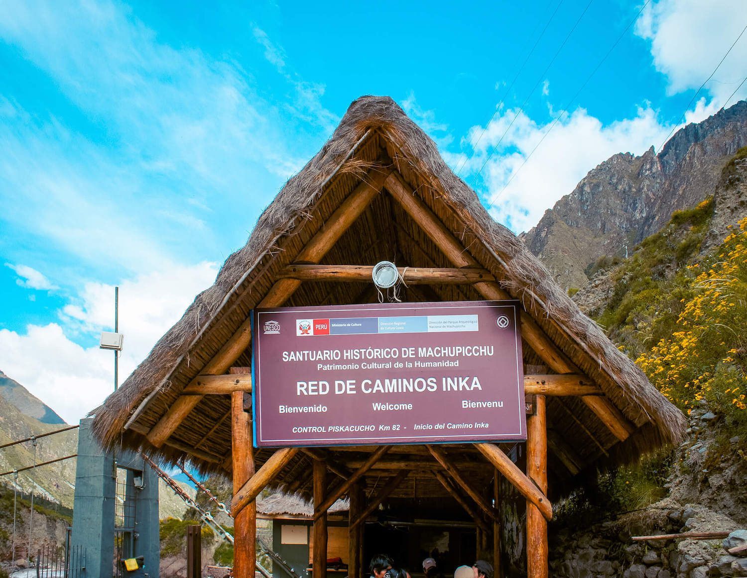 entrance to the inca trail hike in peru