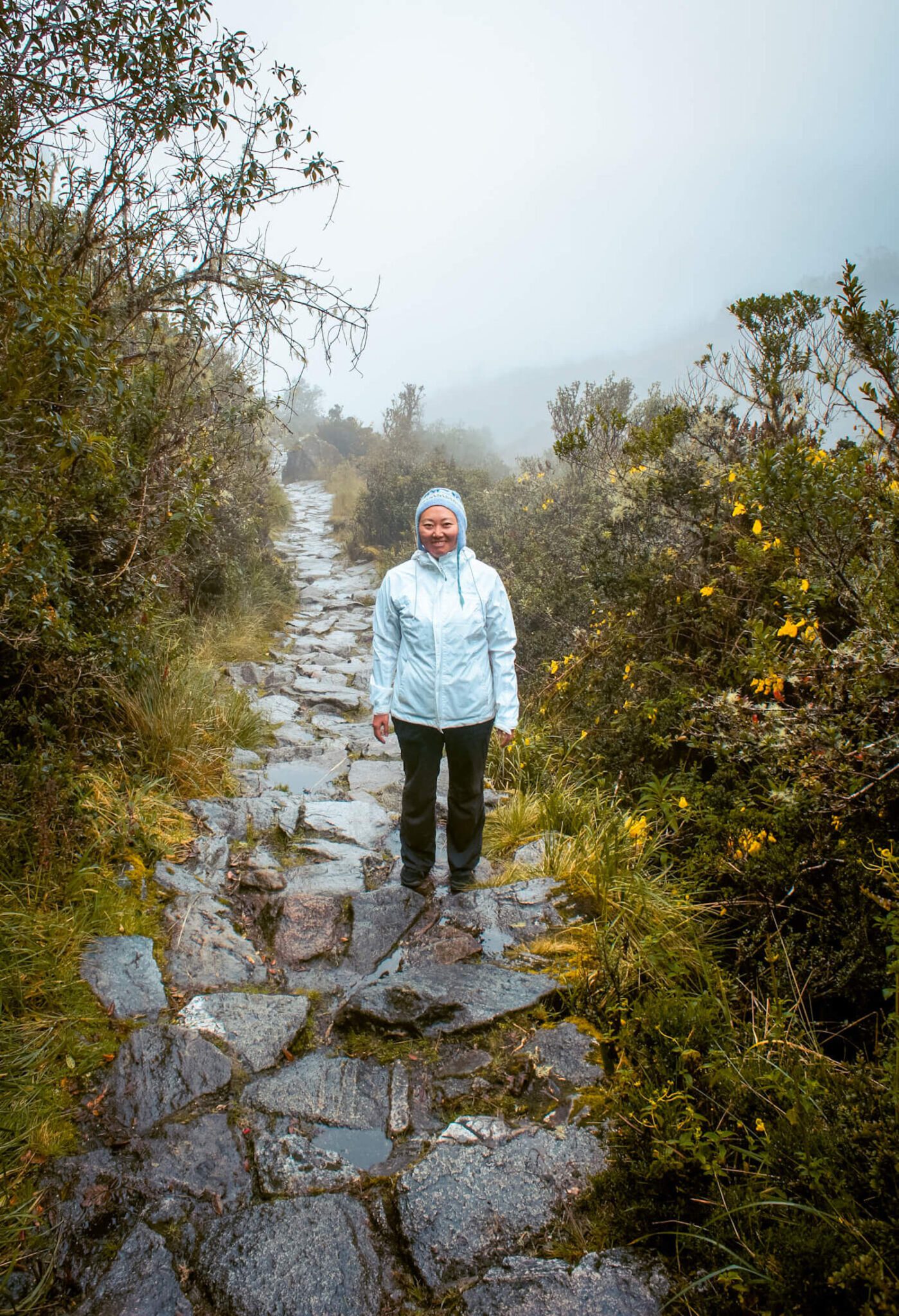 hiking the inca trail in rainy season