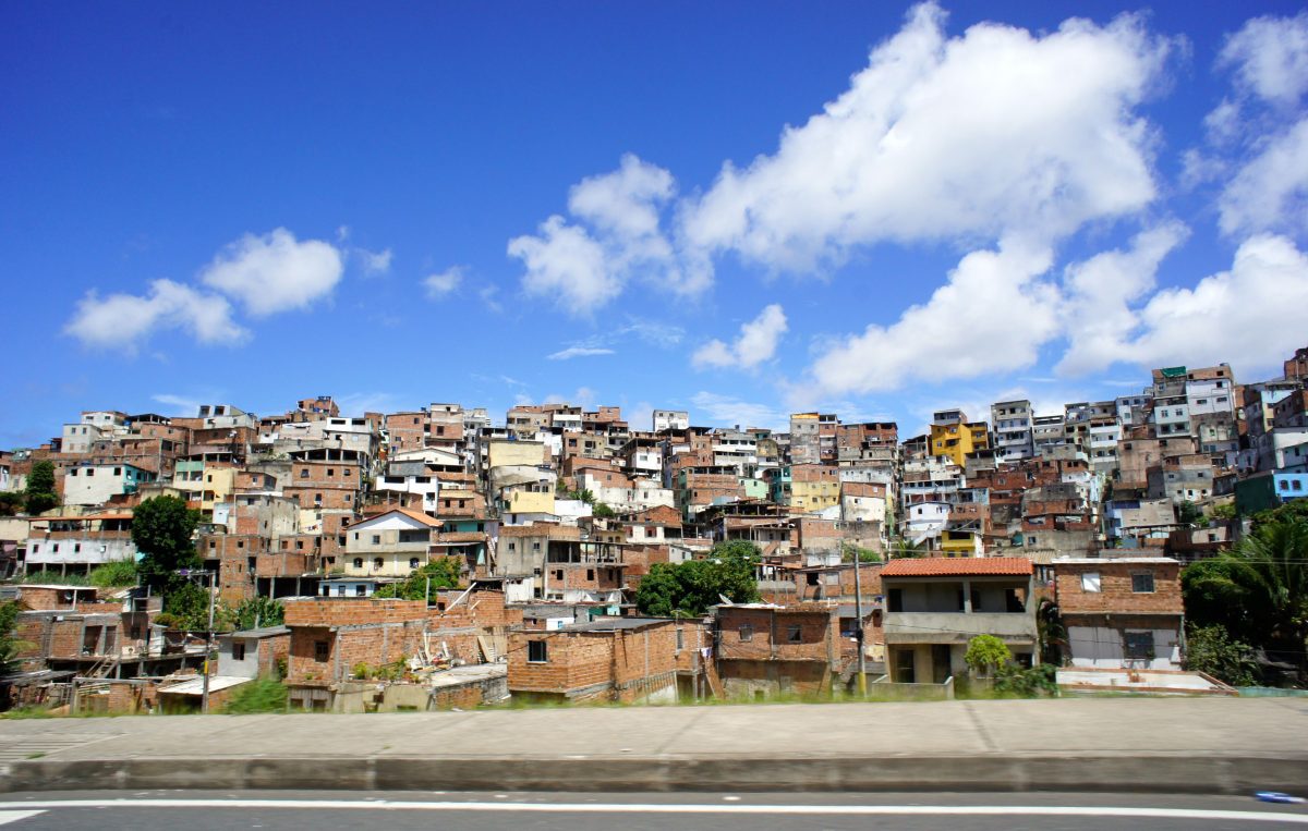 A Brazilian favela or slum