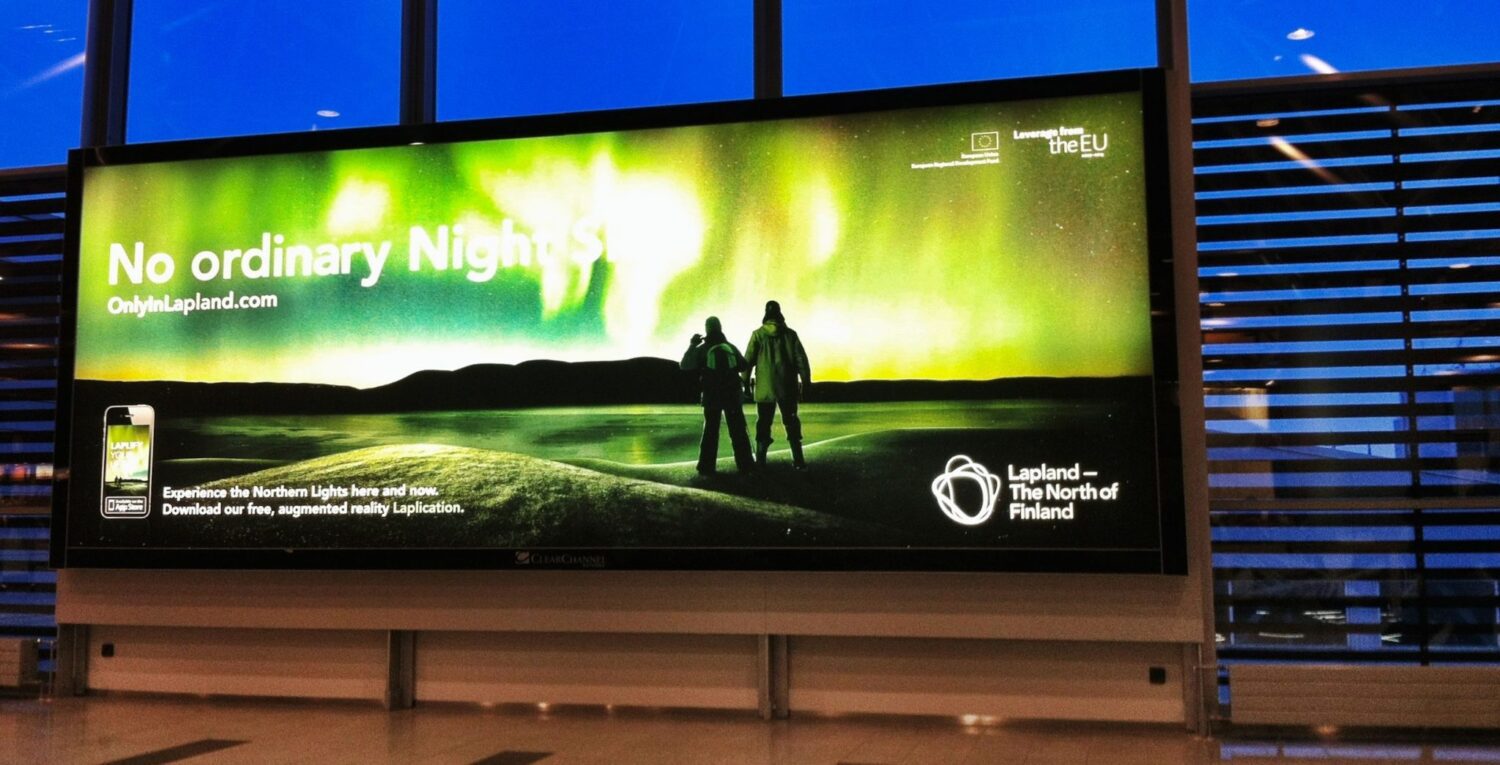You might see this...but probably not - marketing in Ivalo Airport.