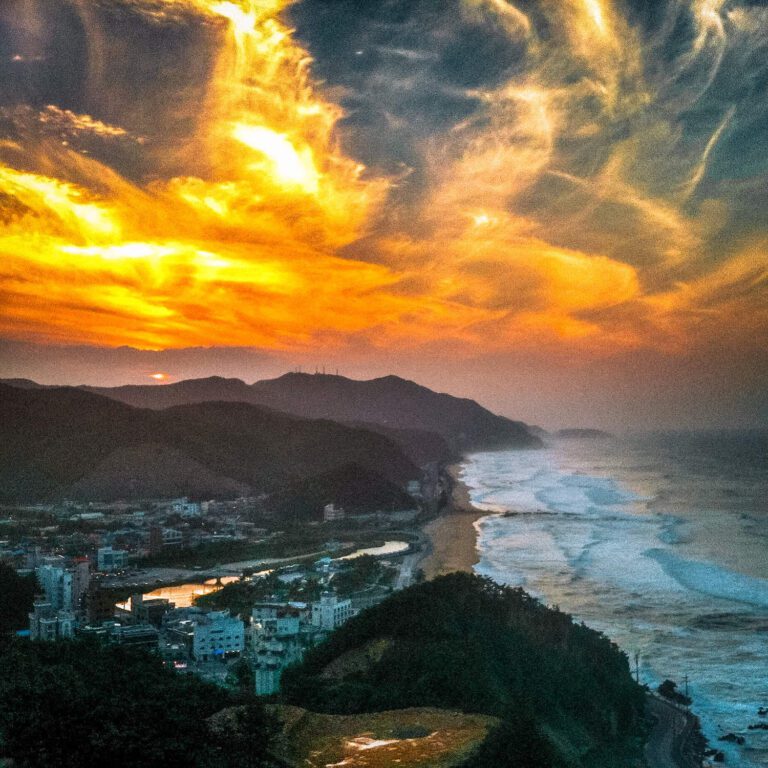 views of jeongdongjin beach from the sun cruise resort