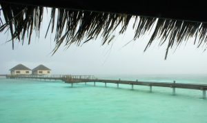 rainy day in the maldives
