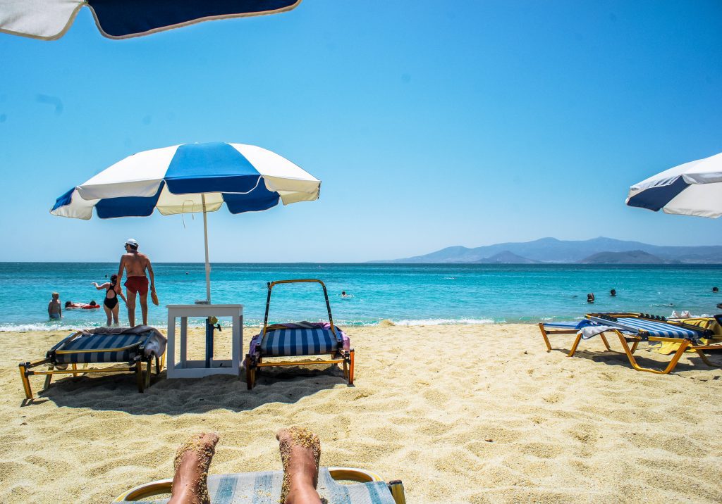 agios prokopios beach in naxos, greece