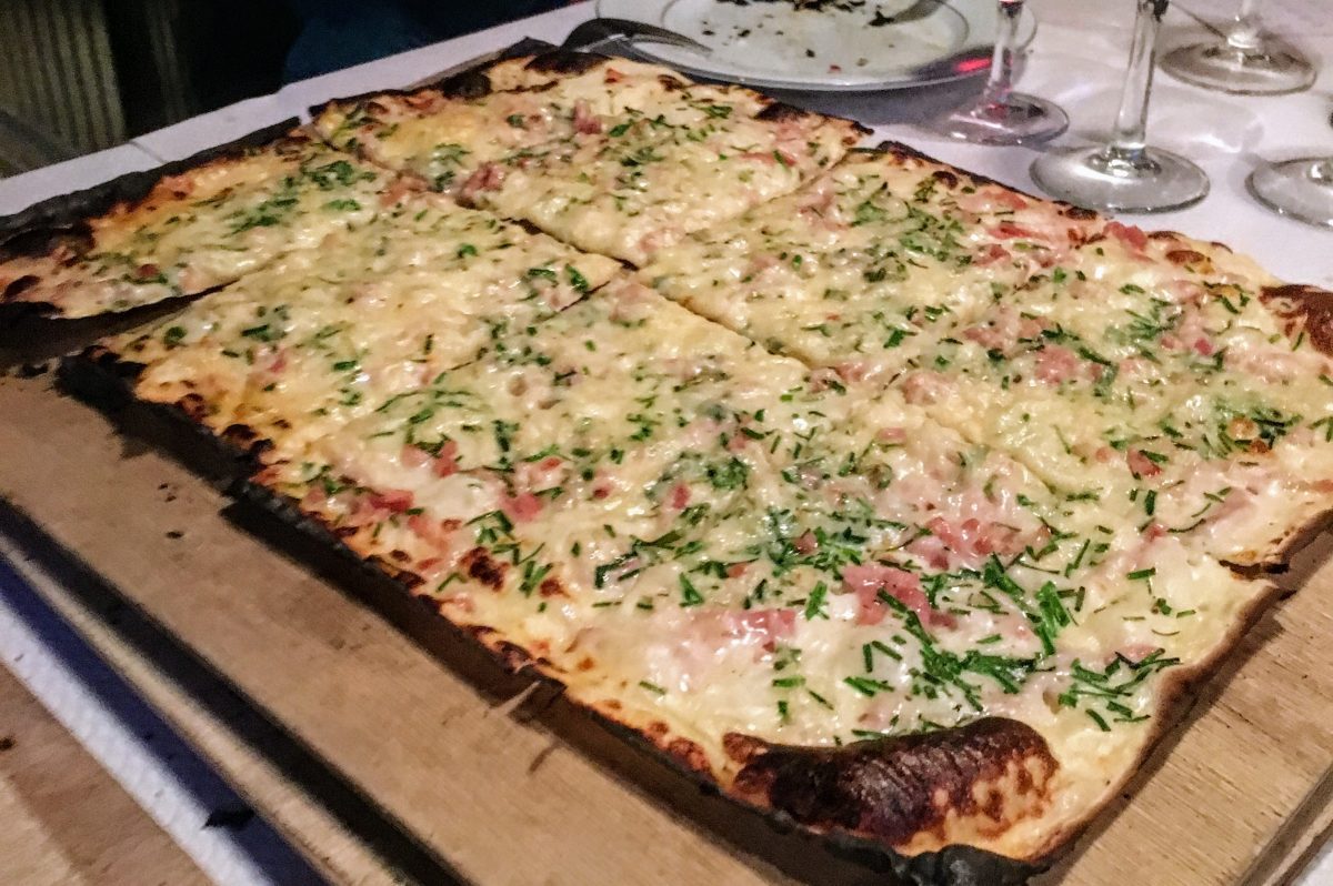 what to eat in strasbourg - tarte flambee