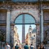 entrance to piazza del popolo rome italy