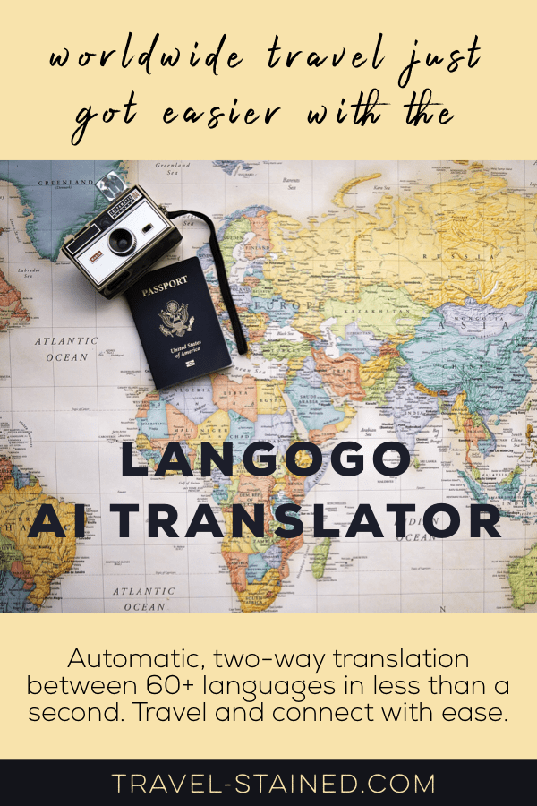 The Langogo AI Translator is a game changer for worldwide travel and expat life. It offers automatic, two-way translation between 60+ languages with the press of a button! #worldwidetravel #translator #langogo #voicetranslator #traveltheworld #portabletranslator #aiproducts