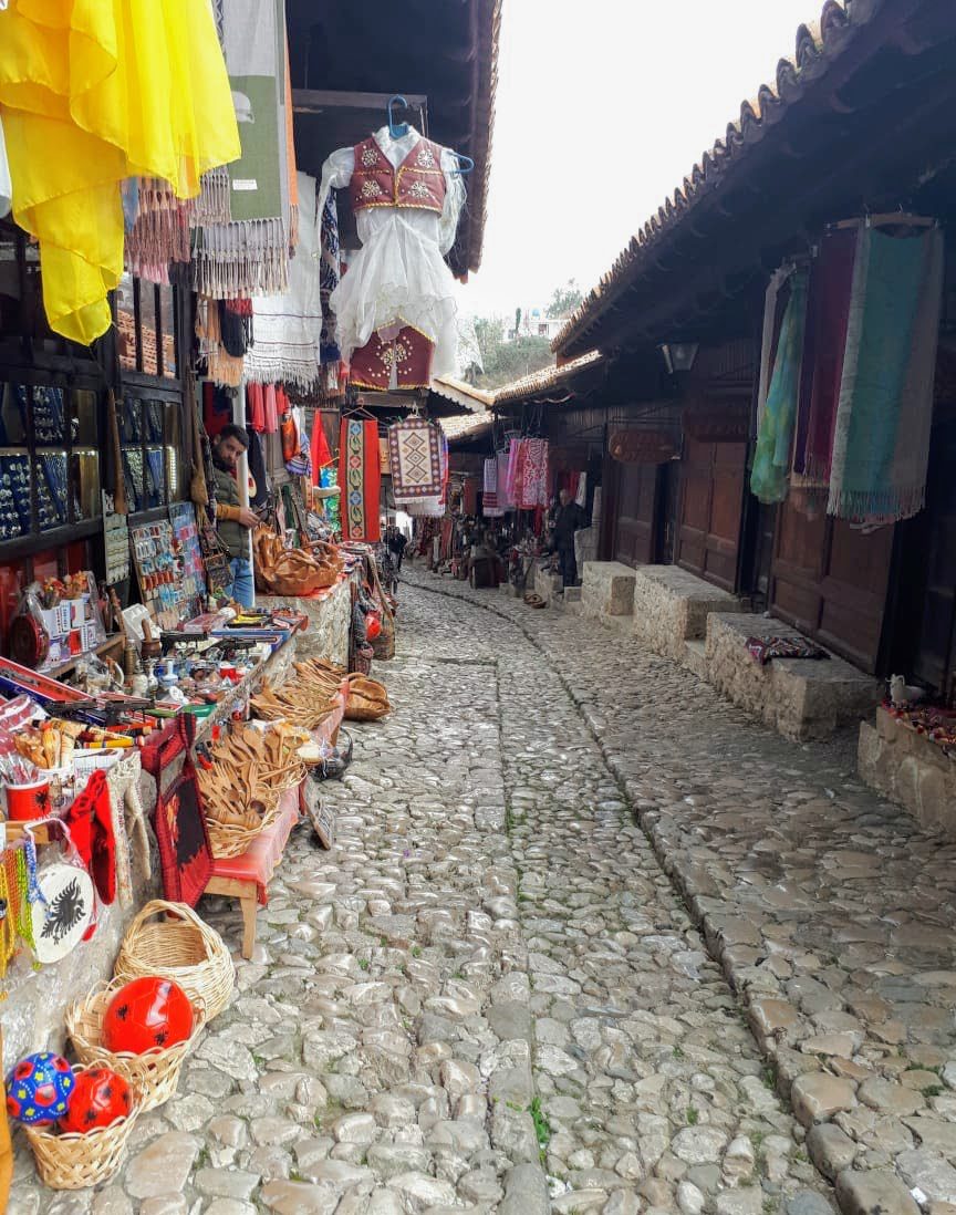 The old bazaar in Kruje, Albania, day trips from tirana
