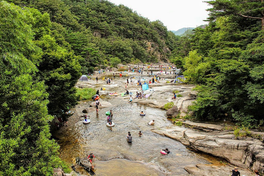 summer in seoul mountain stream