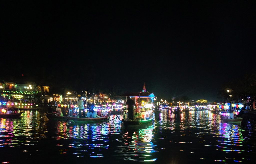 taking a lantern lit boat ride was one of the best things to do in hoi an