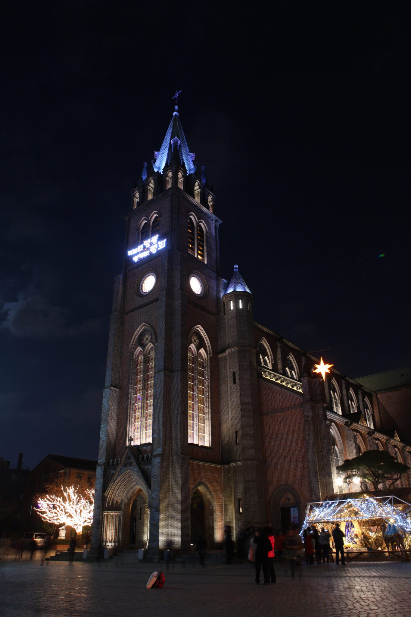 meygondong cathedral during christmas in seoul korea