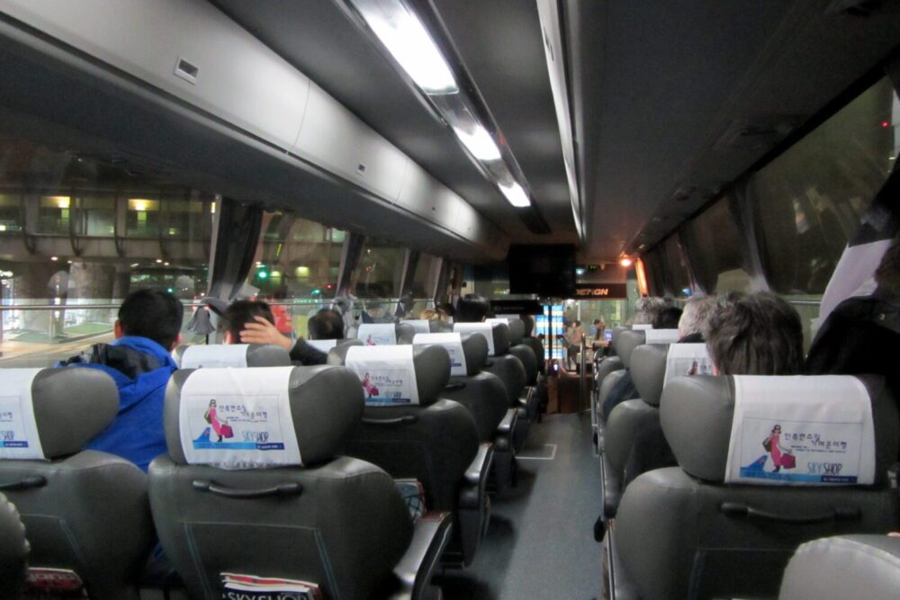 interior incheon airport bus