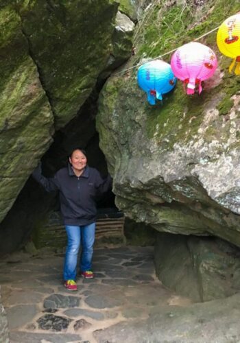 rocky passageways at hyangiram hermitage in yeosu