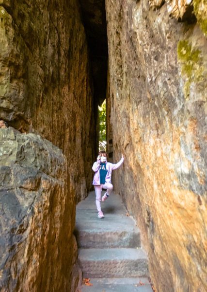 rocky passageways at hyangiram hermitage in yeosu