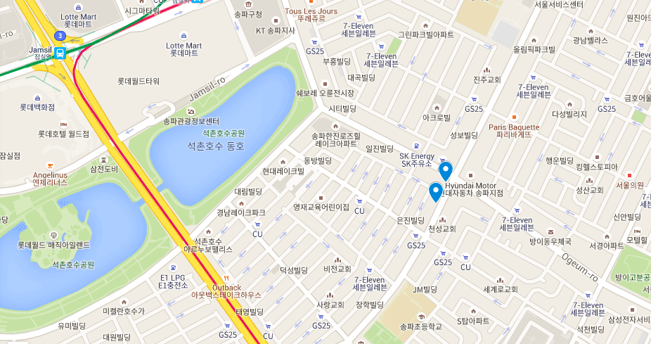 map to seoulism cafe in seoul