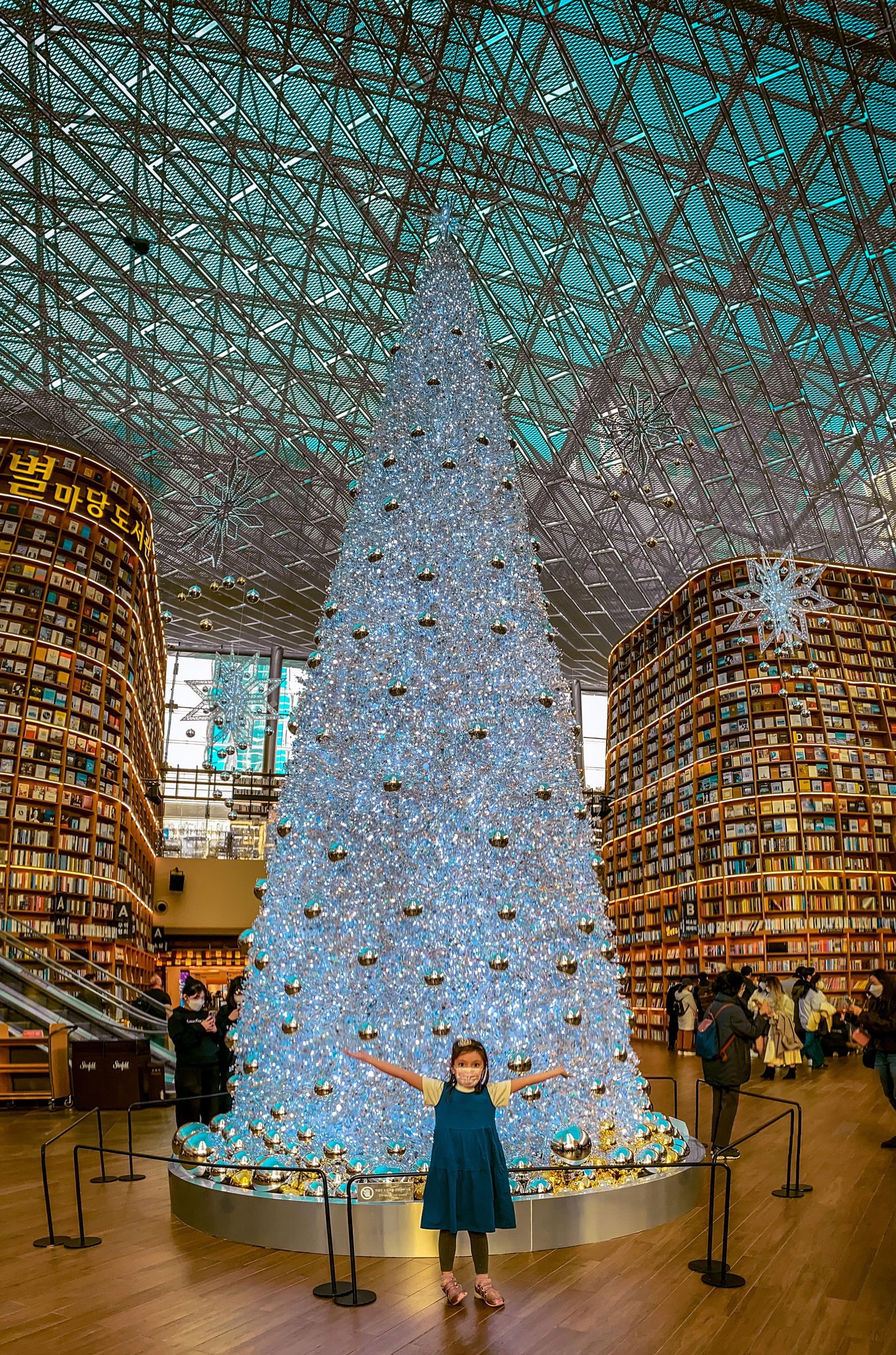 korea in december | christmas tree at starfield library in seoul korea