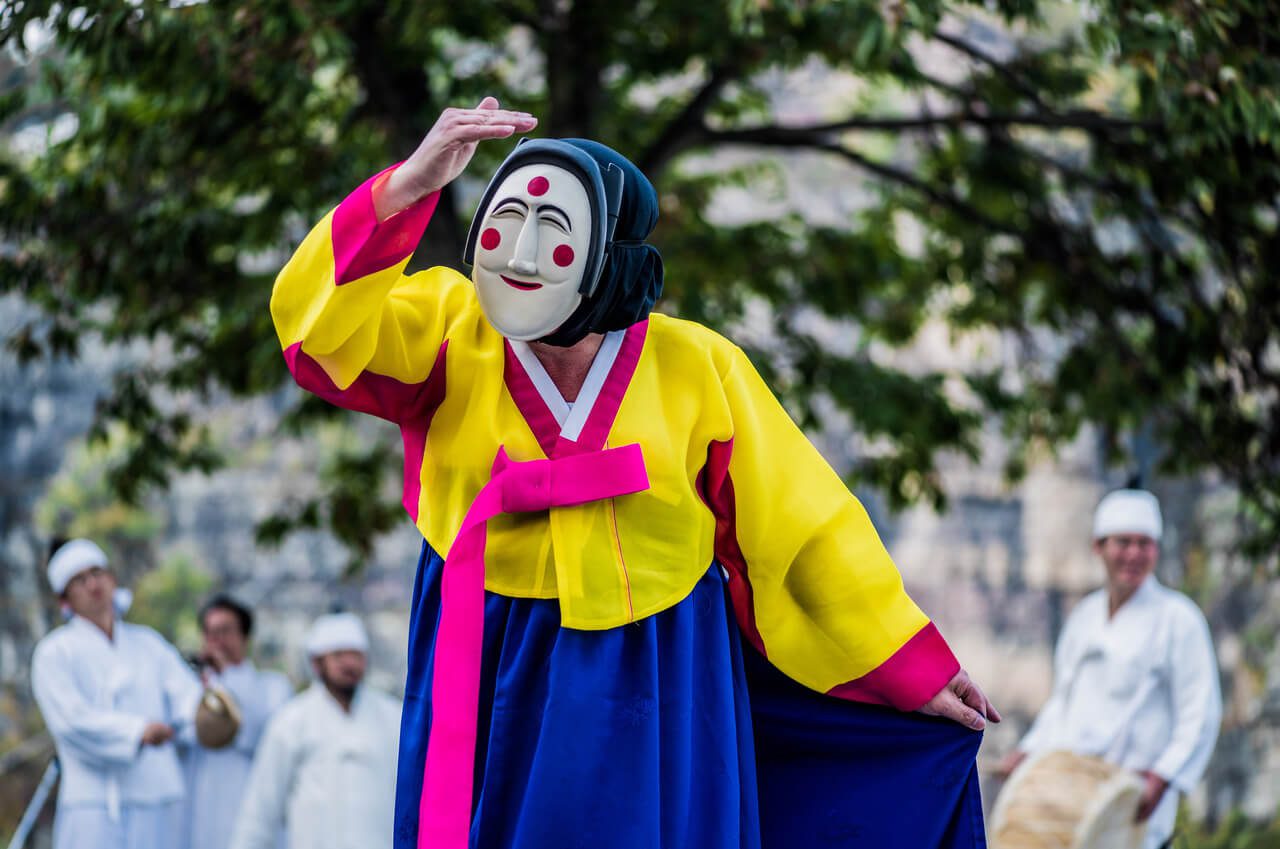 october in korea | andong mask dance festival mask 