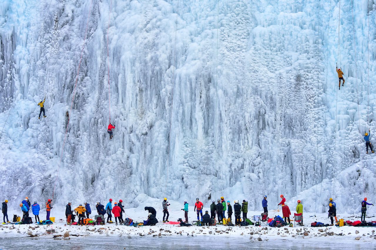 korea in february | ice climbing
