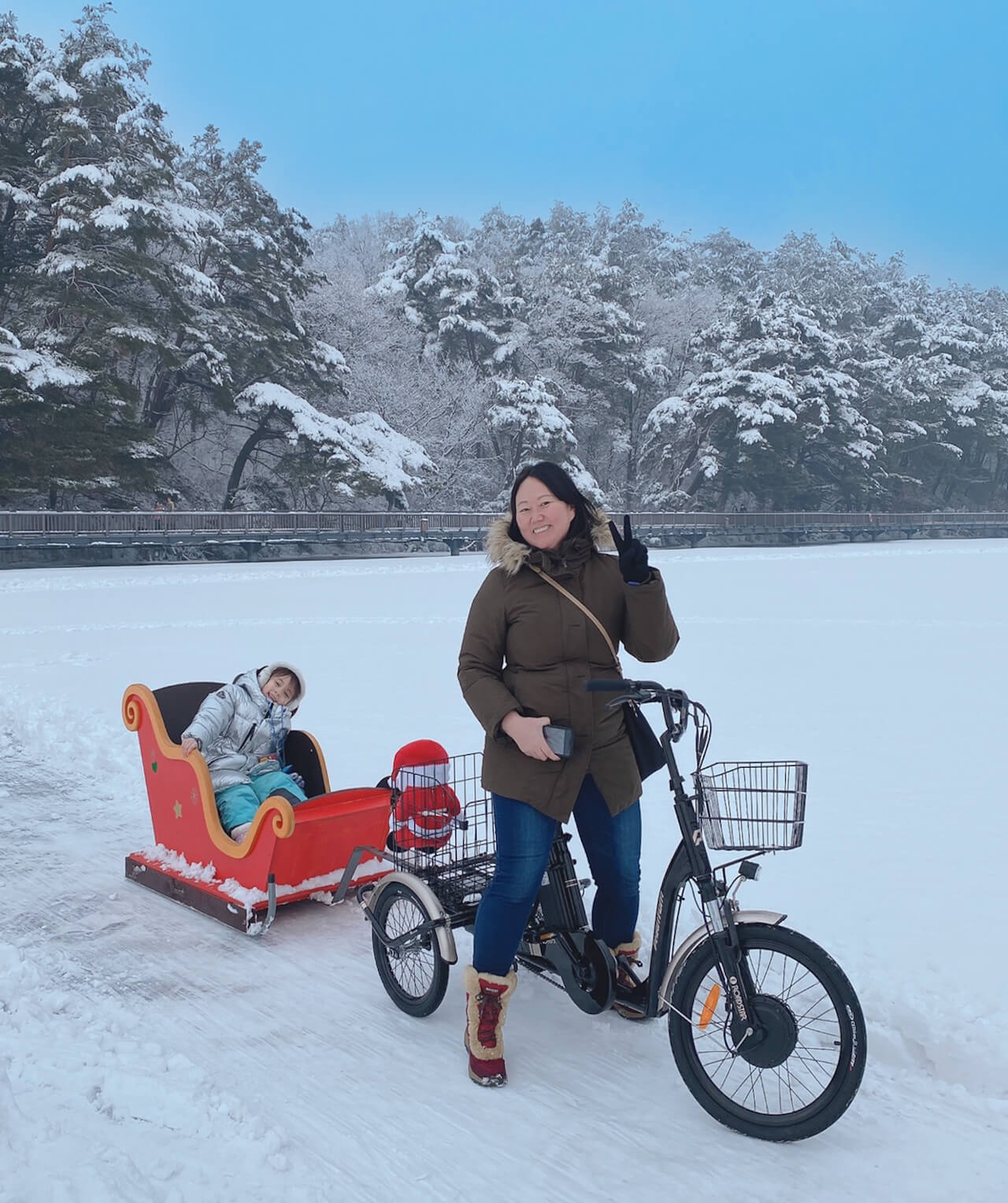 korea in february | sanjeong lake sledding festival