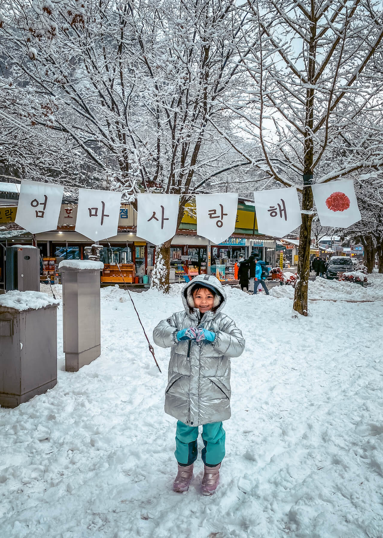 february in south korea | sanjeong lake sledding festival