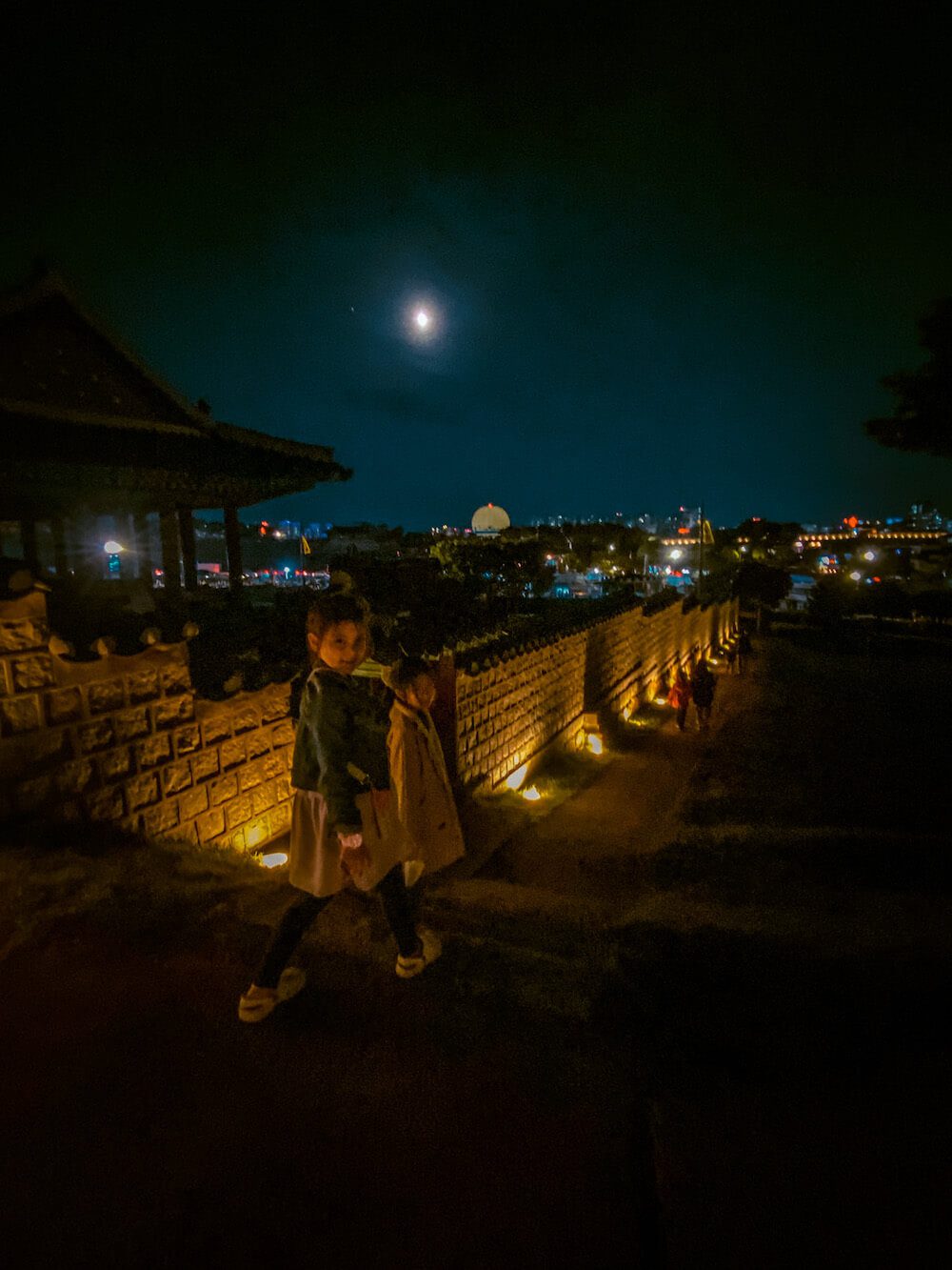 Suwon Hwaseong at night