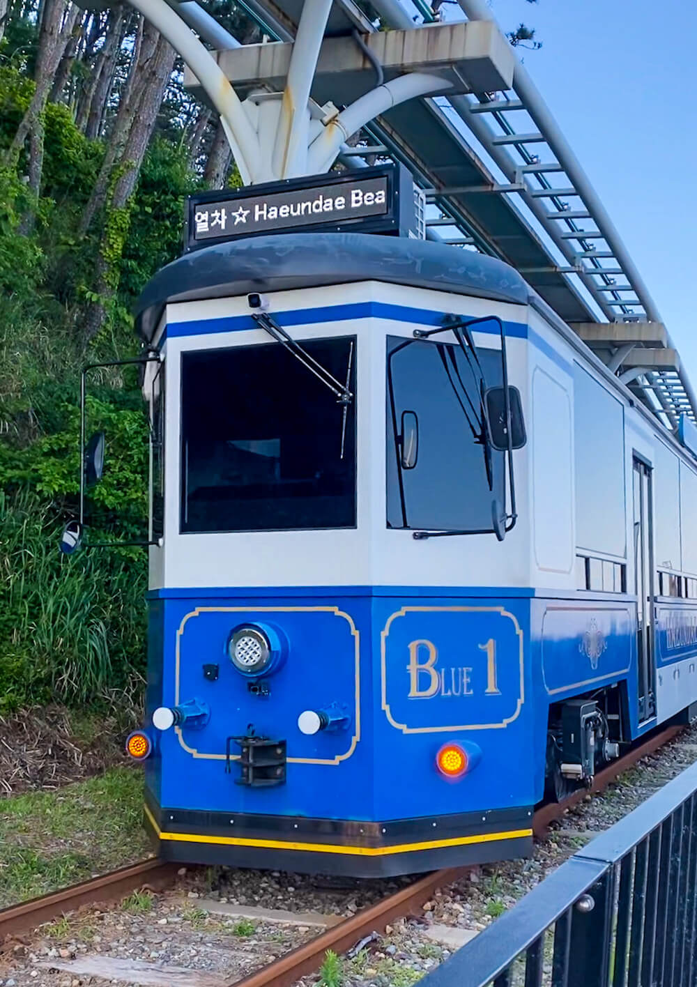 haeundae beach train busan korea