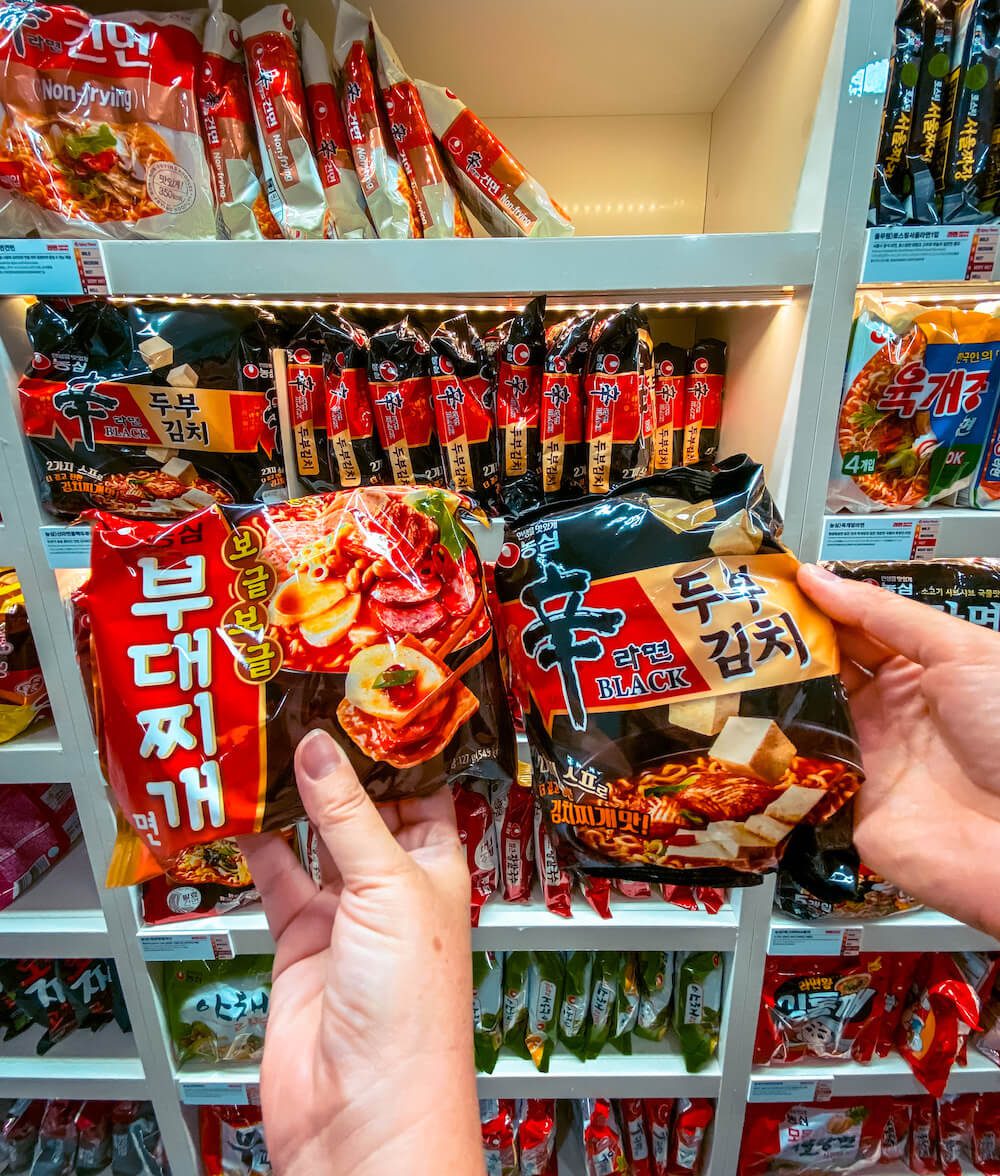 ramyun varieties at the Ramyun Library