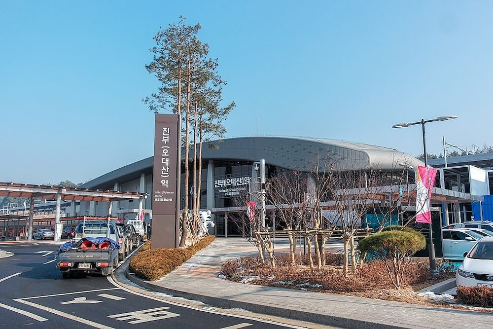 jinbu ktx train station pyeongchang korea