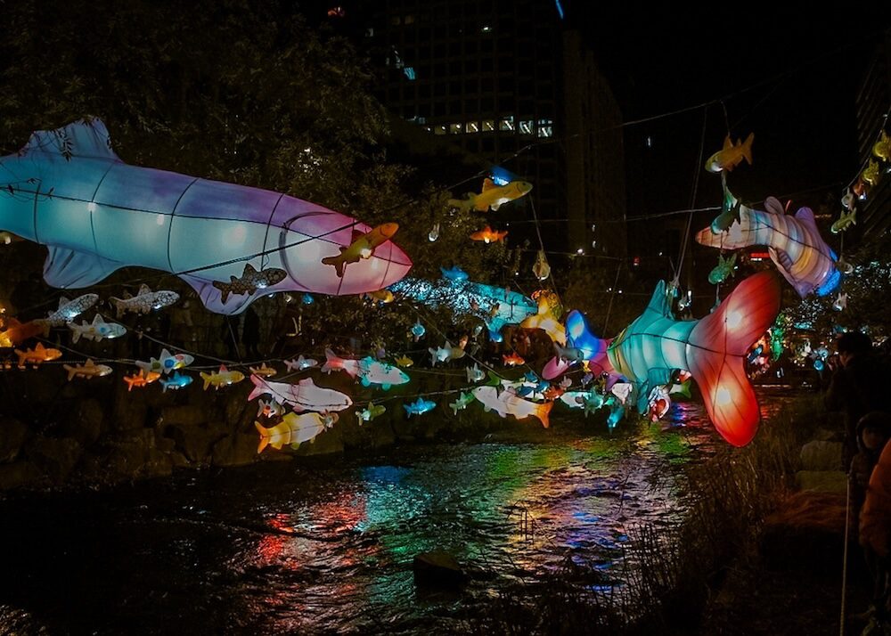 seoul lantern festival at cheonggyeon stream