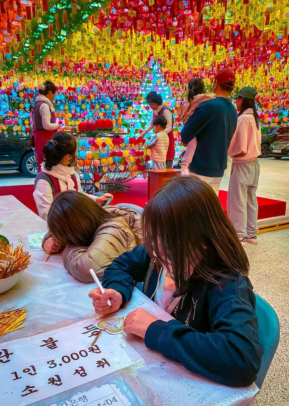 writing wishes at Samgwangsa Temple