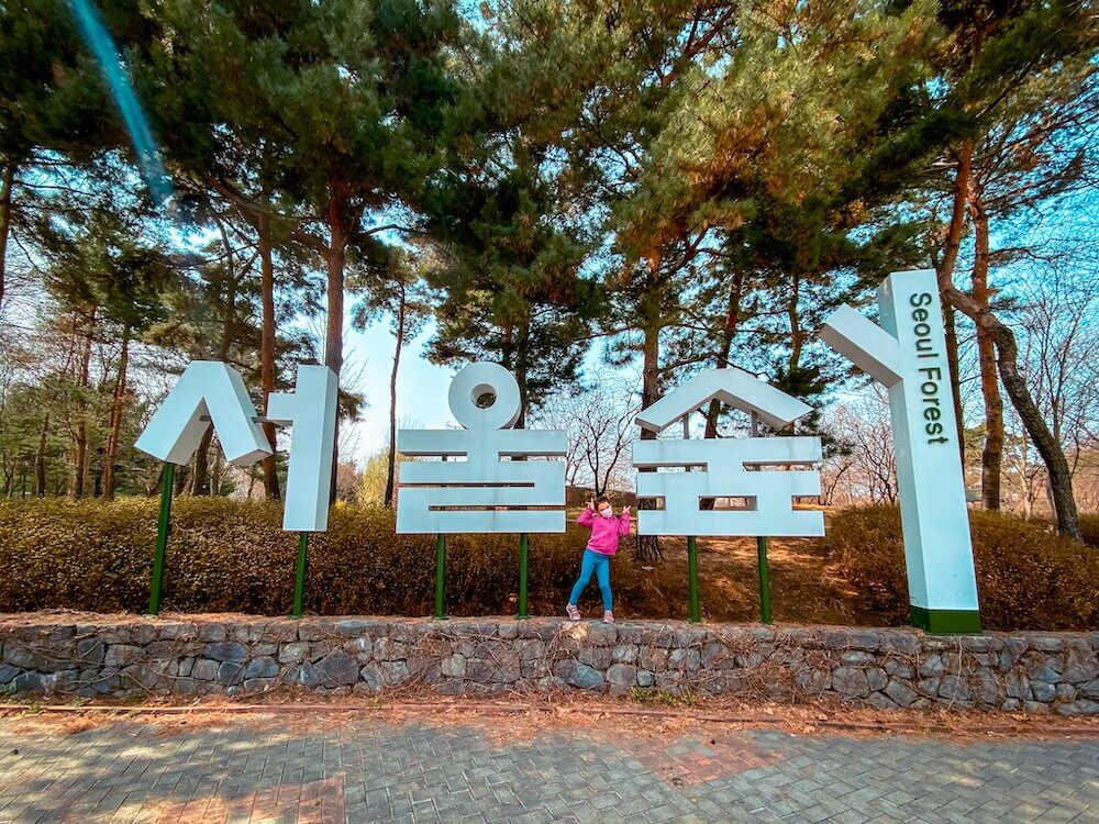 seoul forest sign in korea