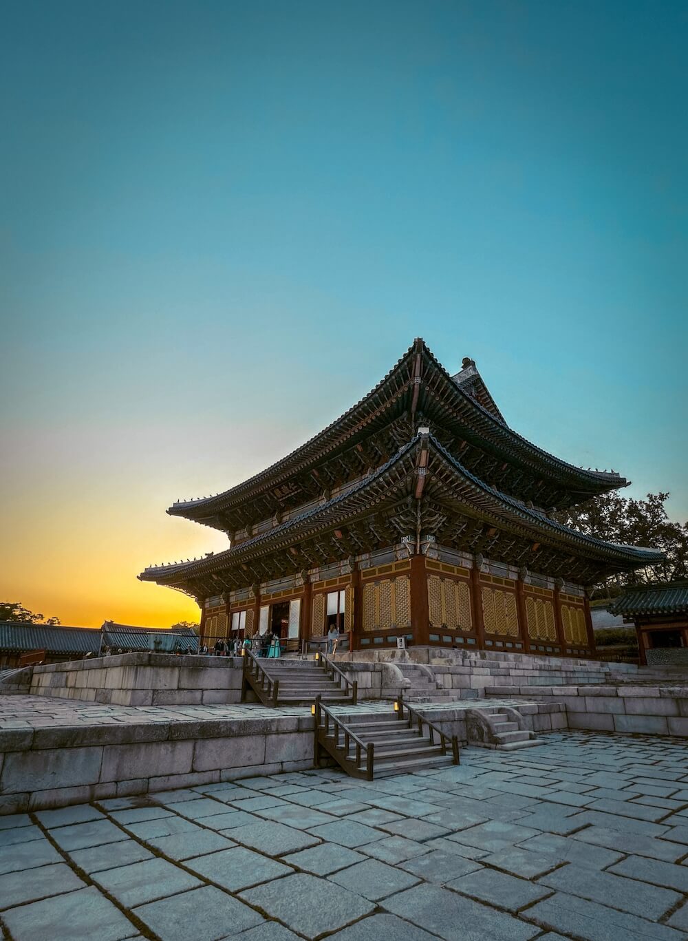 Changdeokgung at night.